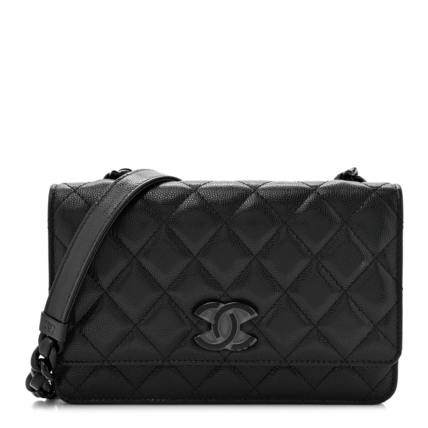 Chanel Caviar Quilted My Everything Wallet On Chain WOC Black 1 of 12