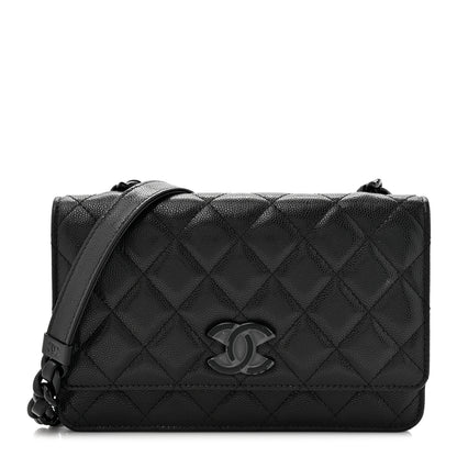 Chanel Caviar Quilted My Everything Wallet On Chain WOC Black 1 of 12