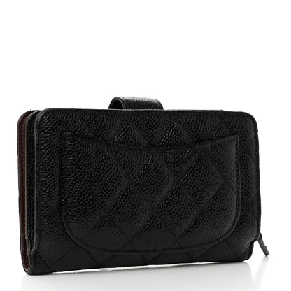 Chanel Caviar Quilted CC French Wallet Black 3 of 9