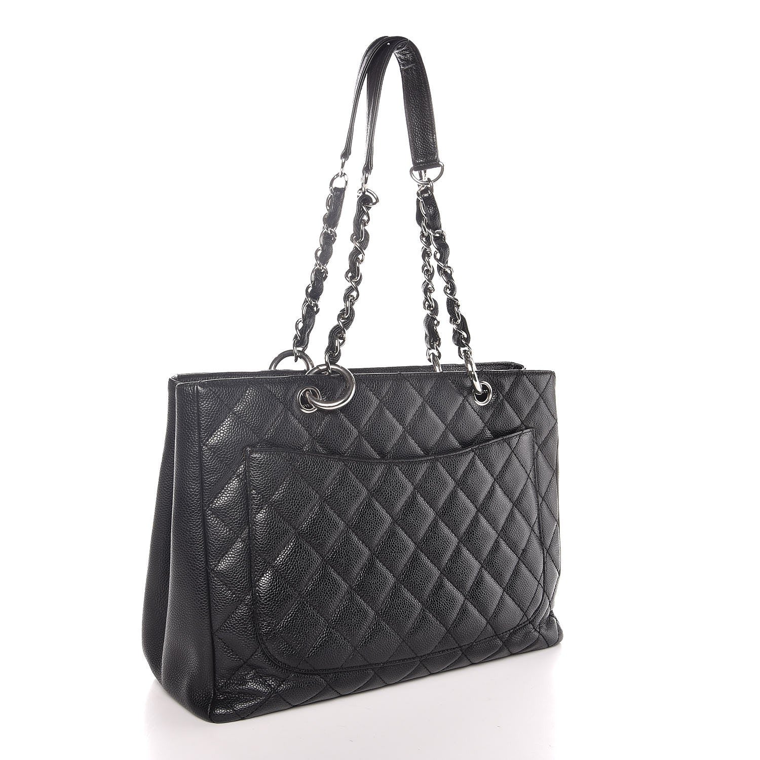 Chanel Caviar Quilted Grand Shopping Tote GST Black 3 of 10