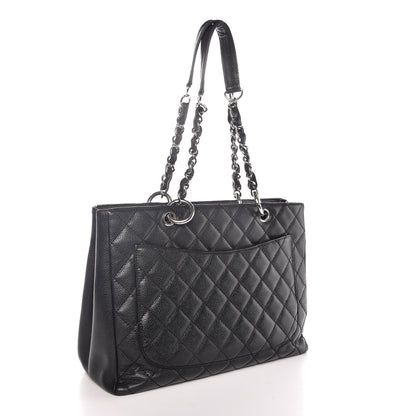 Chanel Caviar Quilted Grand Shopping Tote GST Black 3 of 10