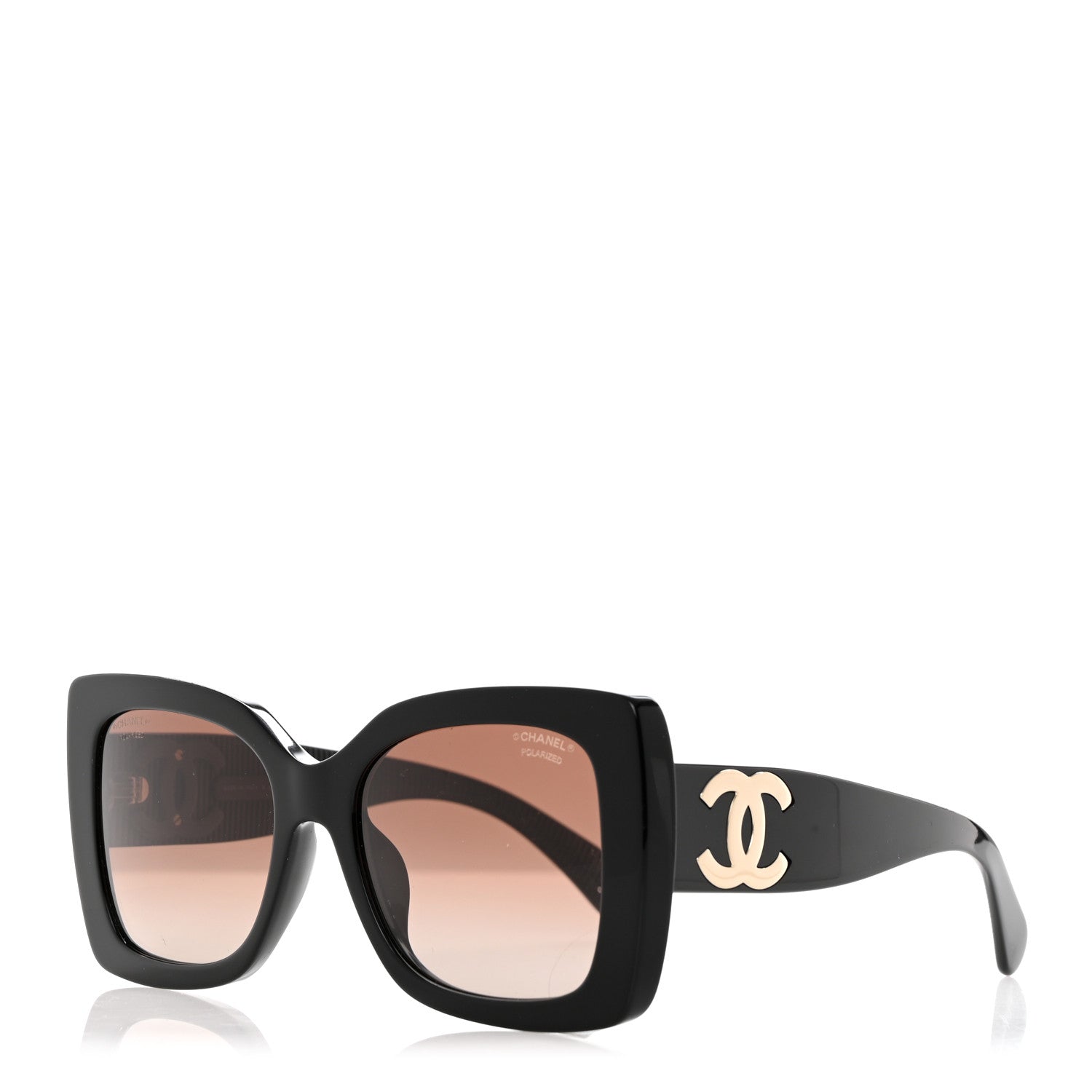 Chanel Square Polarized CC Sunglasses 5494-A Black 1 of 8