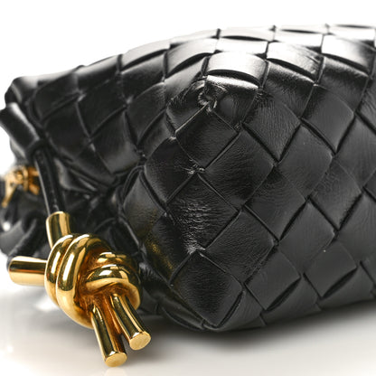 Bottega Veneta Nappa Intrecciato Metallic Knot Mini Loop Camera Bag Black 7 of 8
