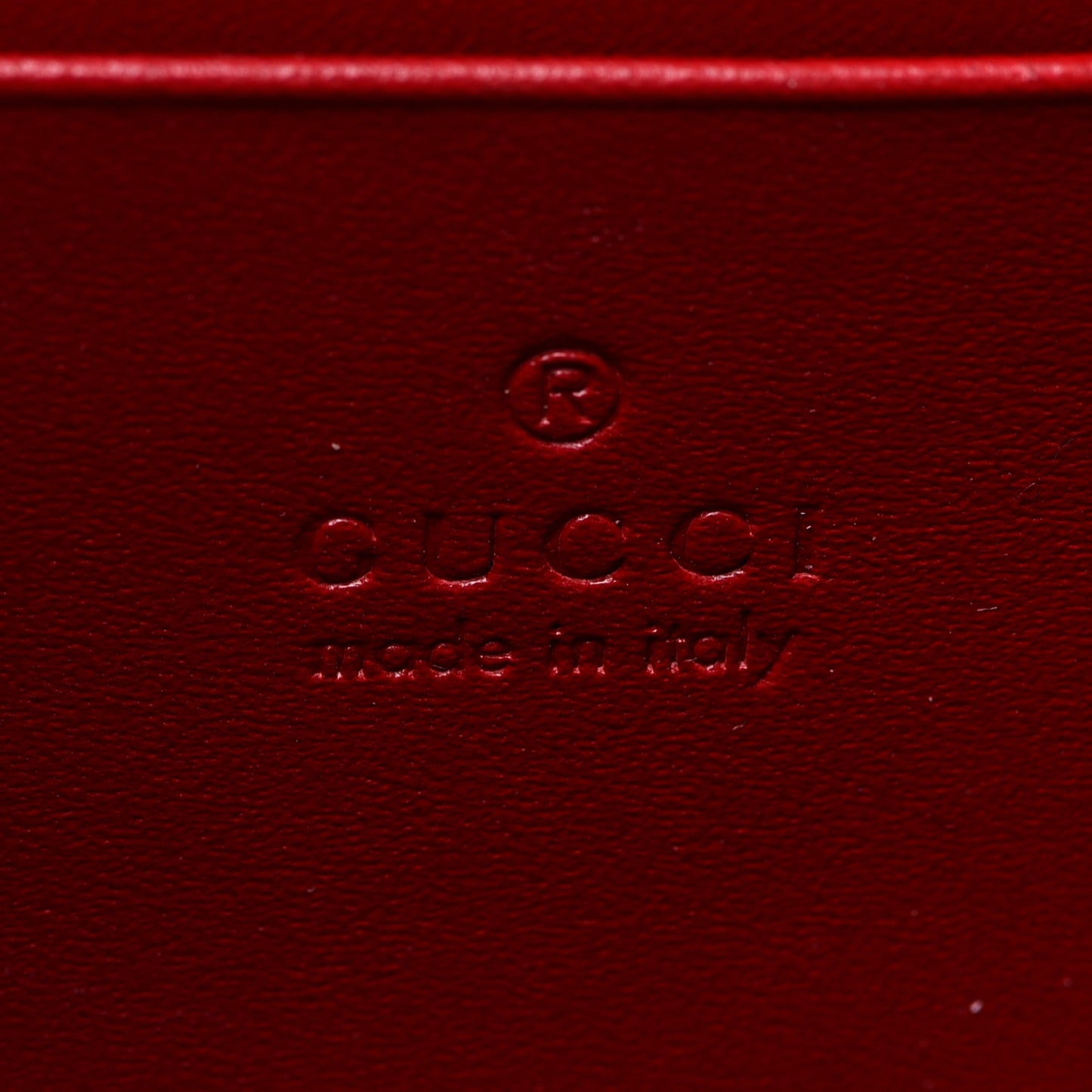 Guccissima Padlock Clutch Hibiscus Red