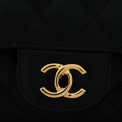 Chanel Caviar Quilted Jumbo Double Flap Black 11 of 12