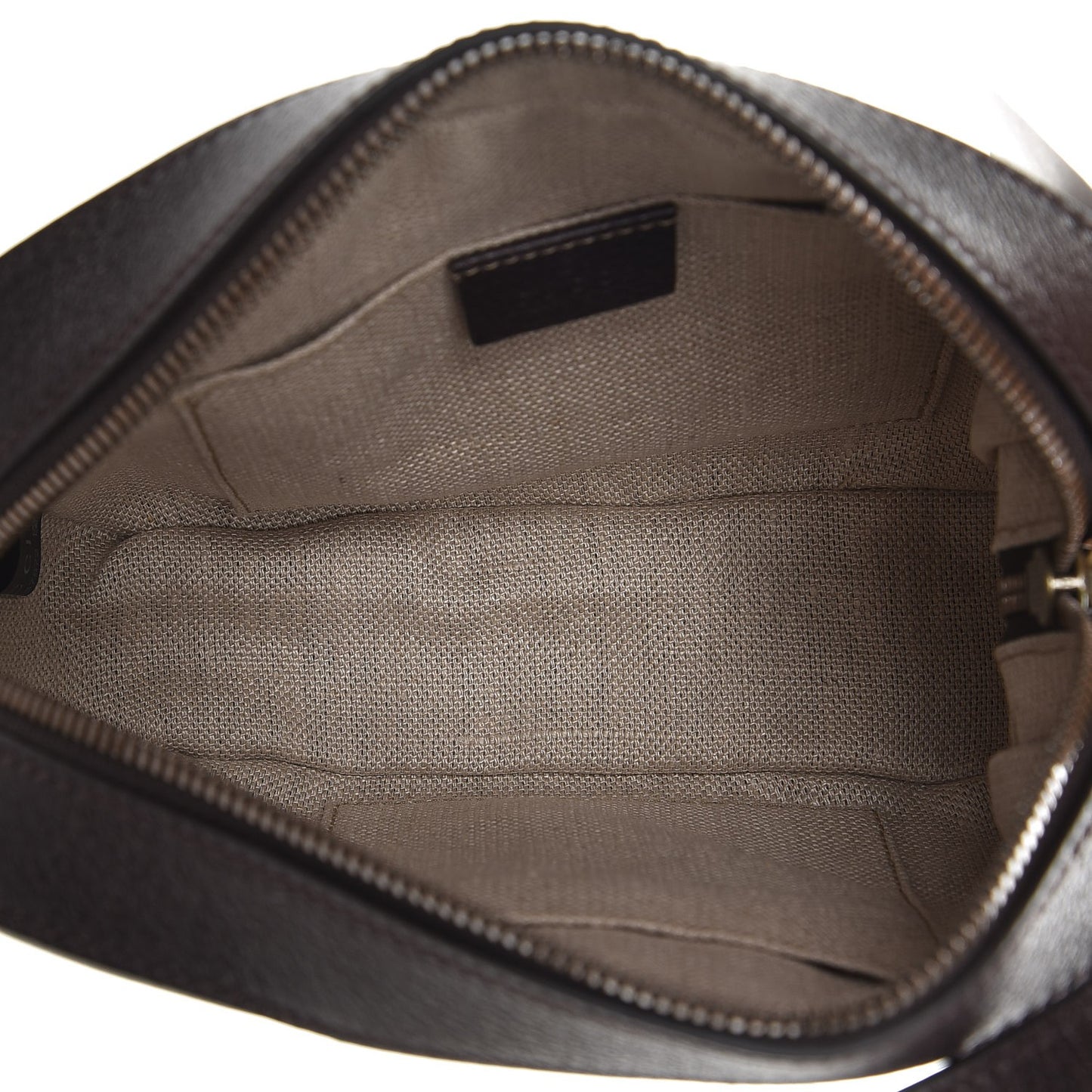 Textured Calfskin Web Small Webby Bee Shoulder Bag Brown Coffee
