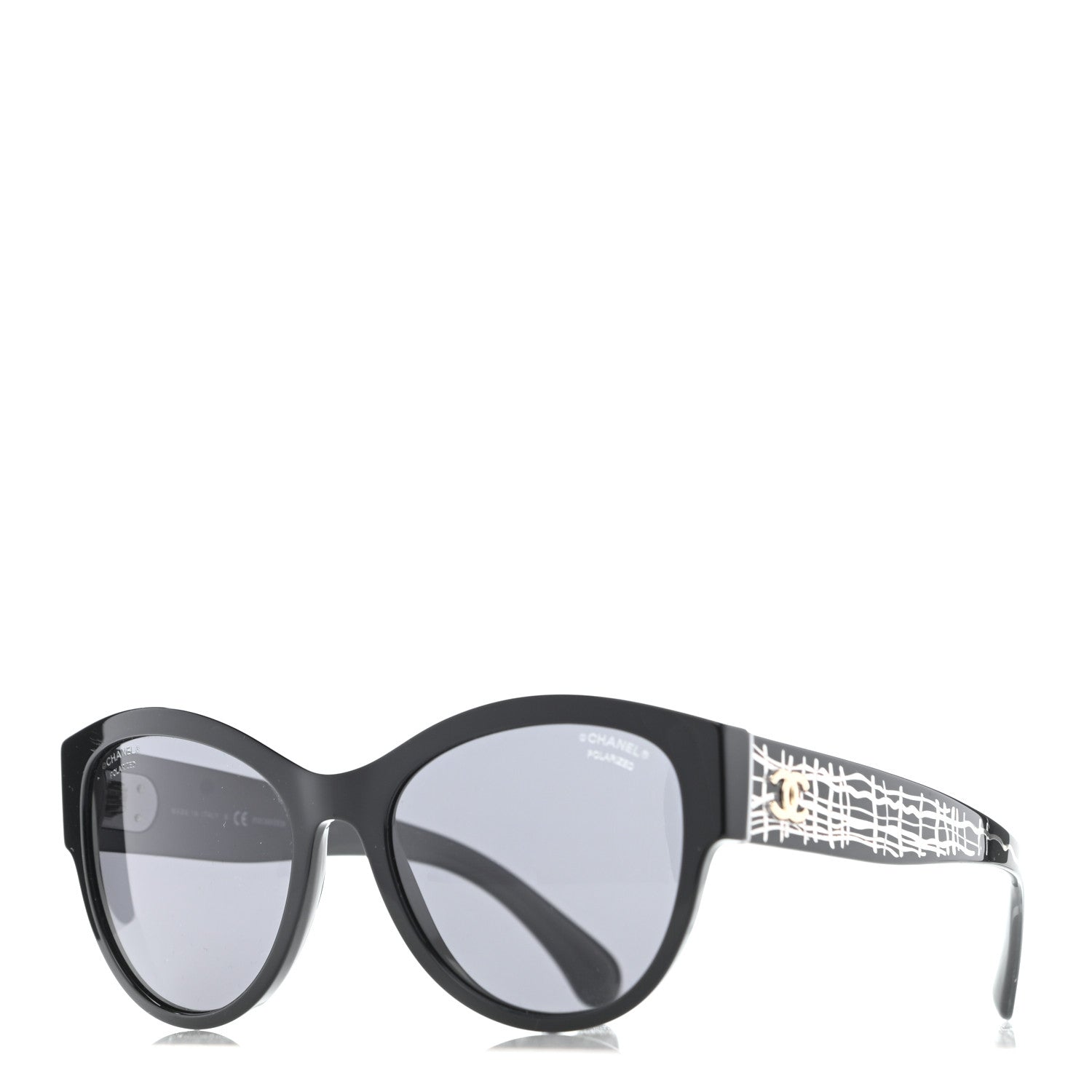 Chanel Acetate Polarized Pantos Sunglasses 5434 Black 1 of 7
