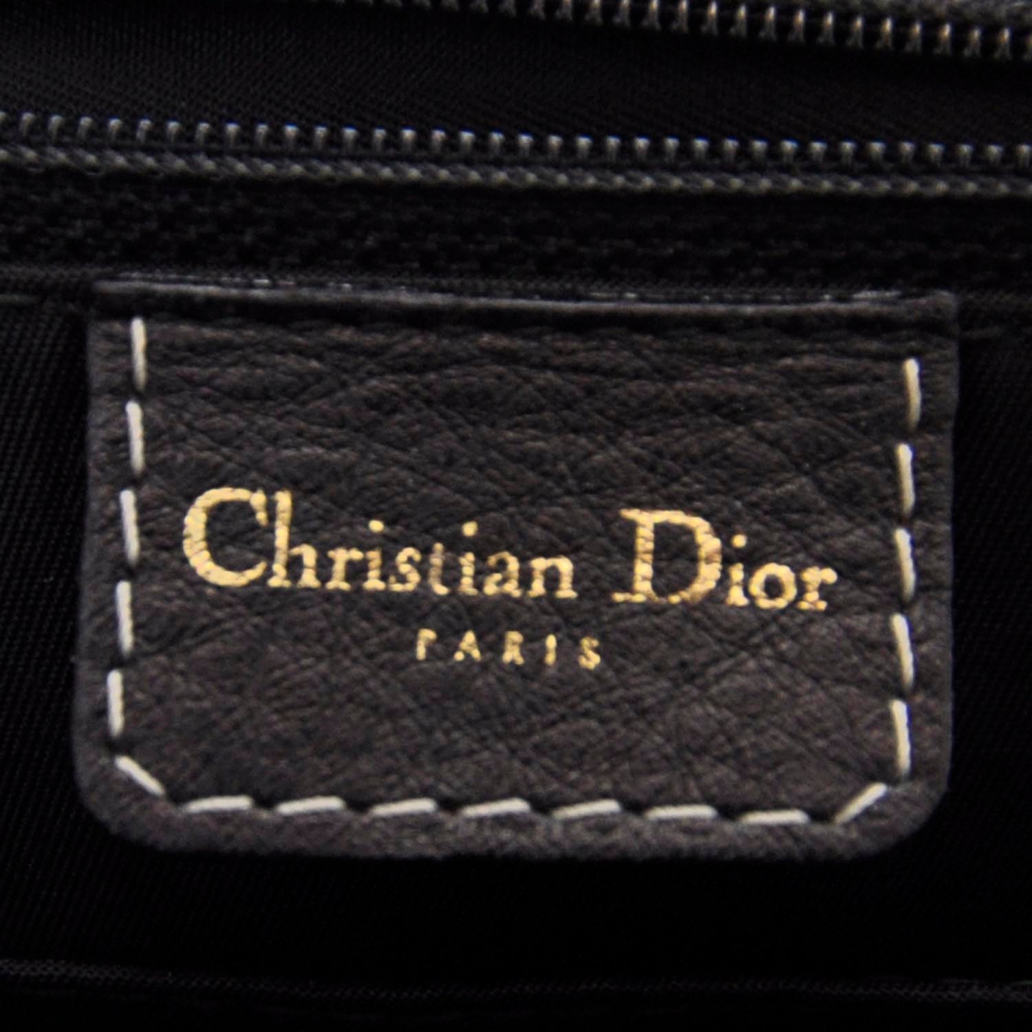 Christian Dior Leather Saddle Bowler Black 9 of 10