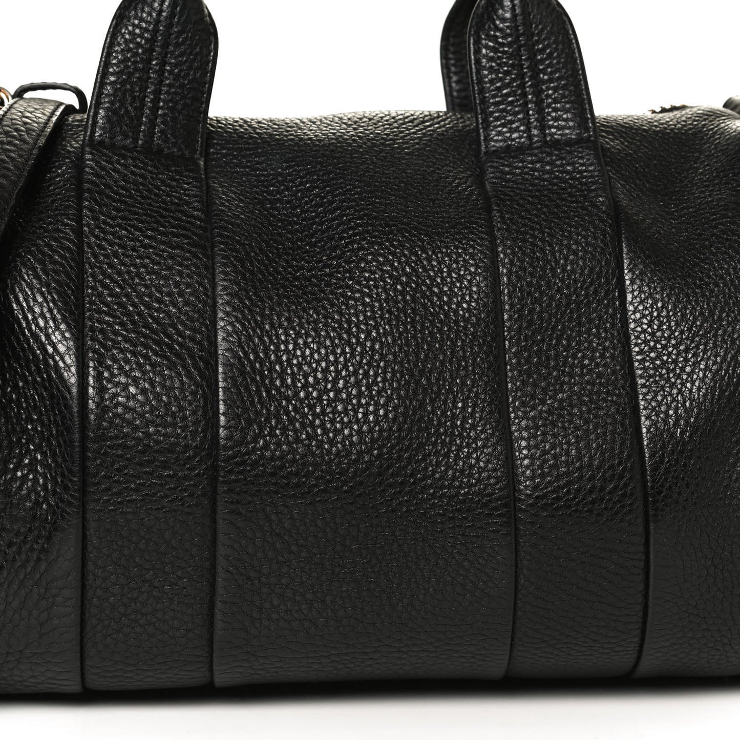 Pebbled Lambskin Rocco Black Pale Gold Hardware