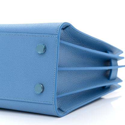 Saint Laurent Grained Calfskin Baby Sac De Jour Blue Clair 11 of 11
