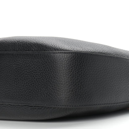 Prada Vitello Phenix Zippered Messenger Hobo Black 10 of 10