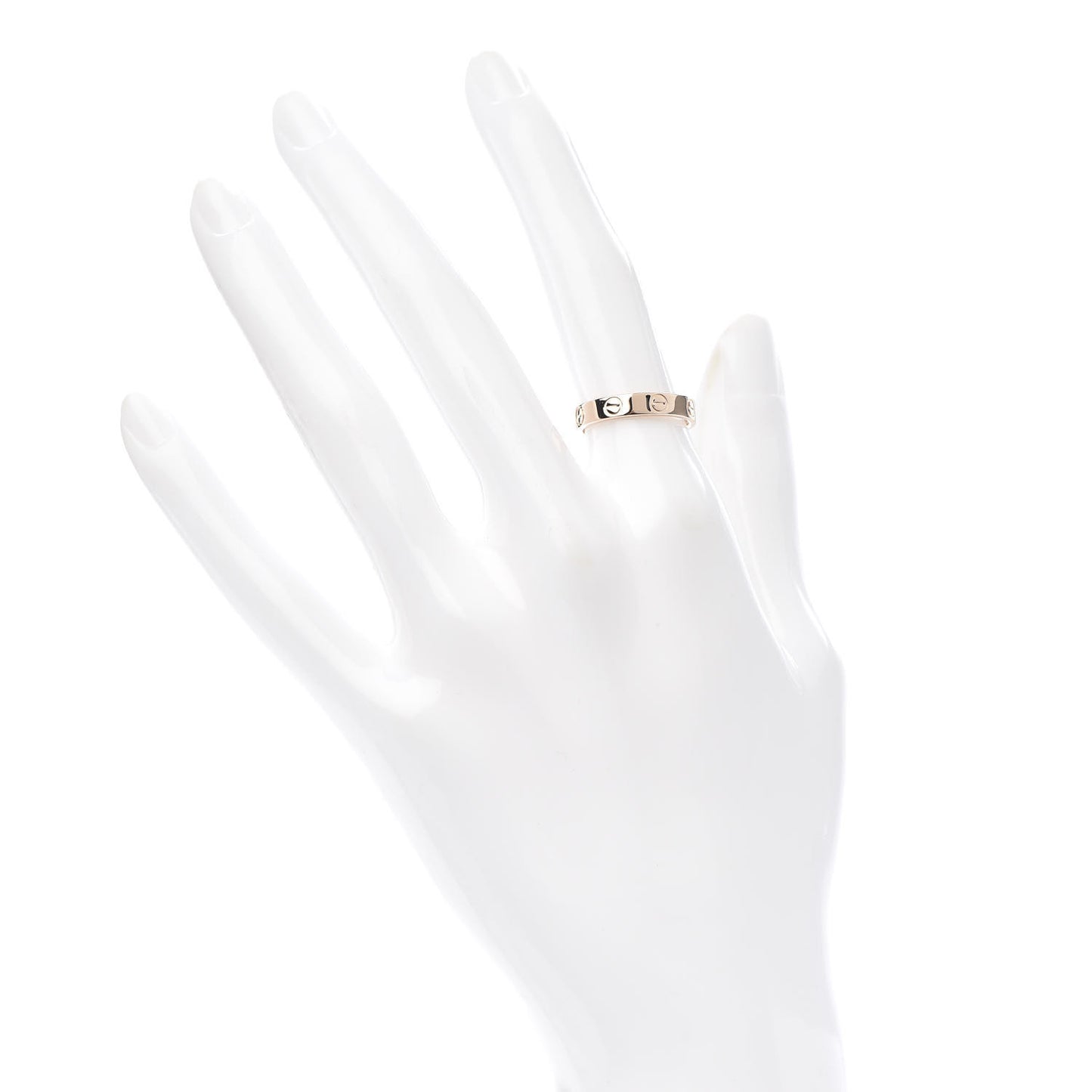 18K Pink Gold 3.5mm LOVE Wedding Band Ring 50 5.5