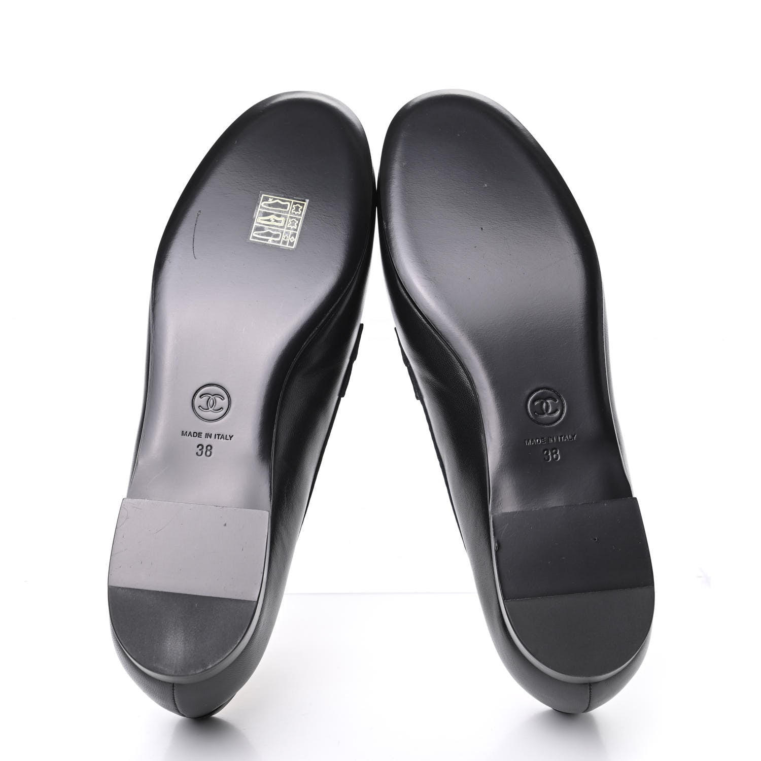 Chanel Lambskin CC Loafers 38 Black 6 of 11