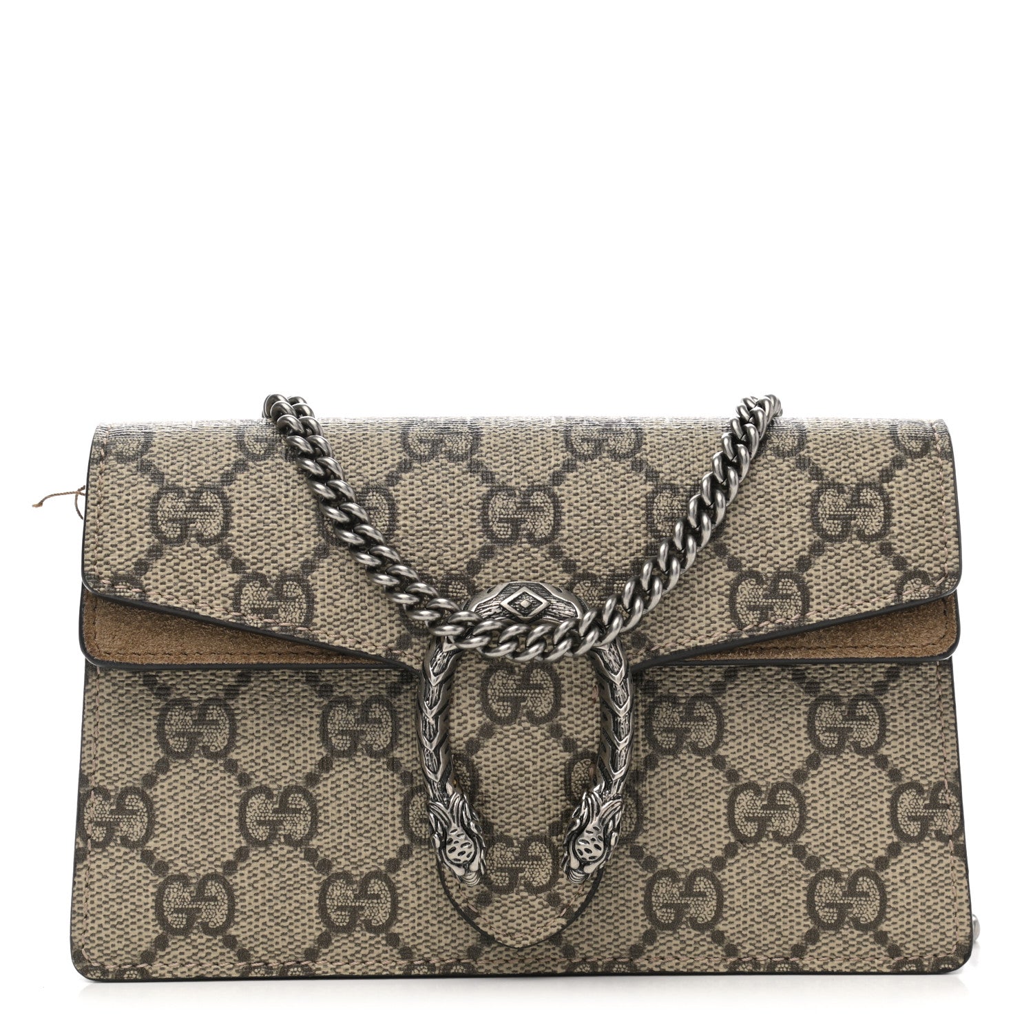 Gucci GG Supreme Monogram Super Mini Dionysus Shoulder Bag Taupe 1 of 11
