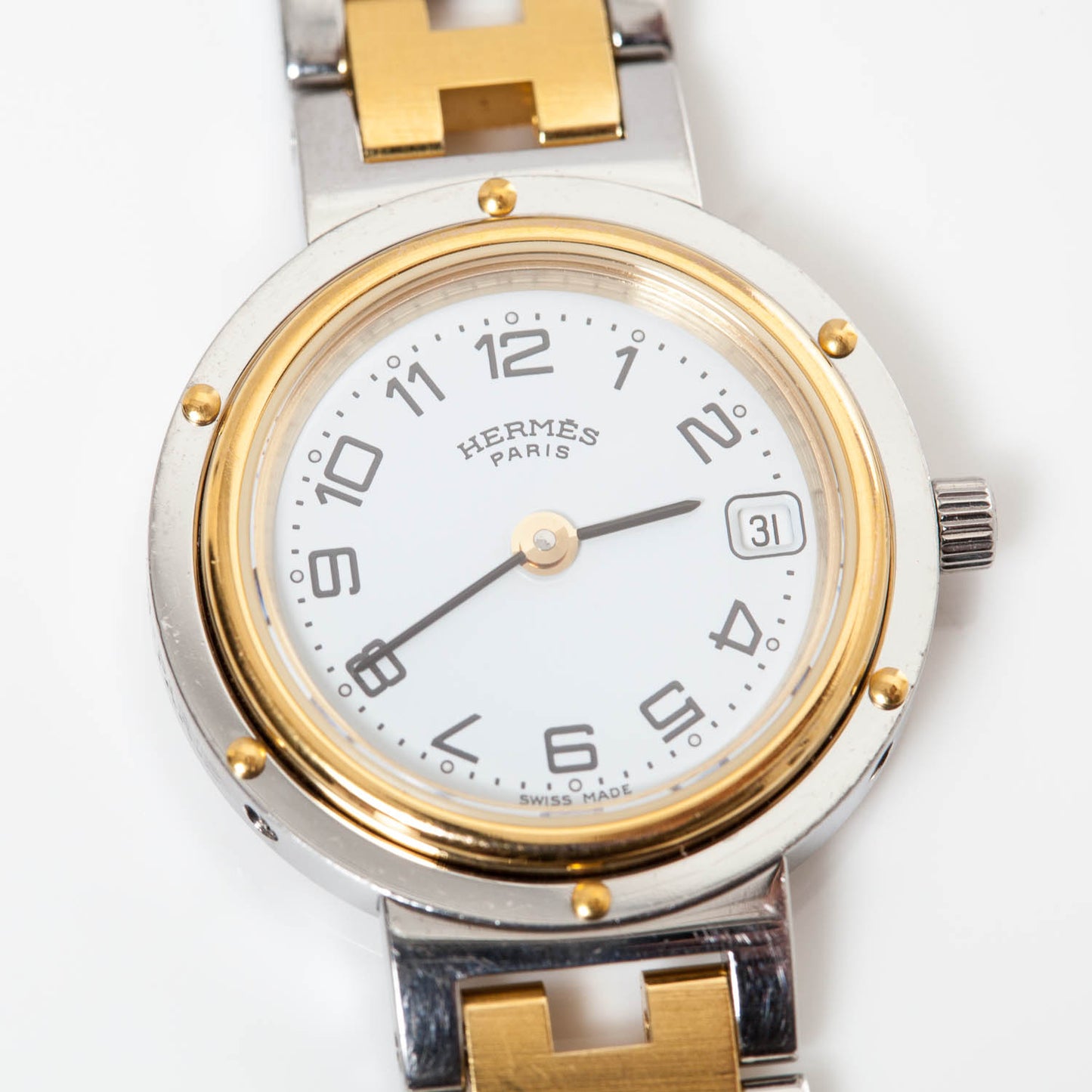 Stainless Steel 24mm Clipper Quartz Watch Gold