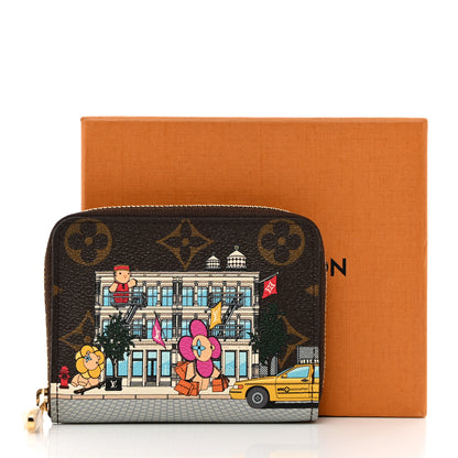 Louis Vuitton Monogram 2022 Christmas Animation New York Soho Zippy Coin Purse Yellow 7 of 7
