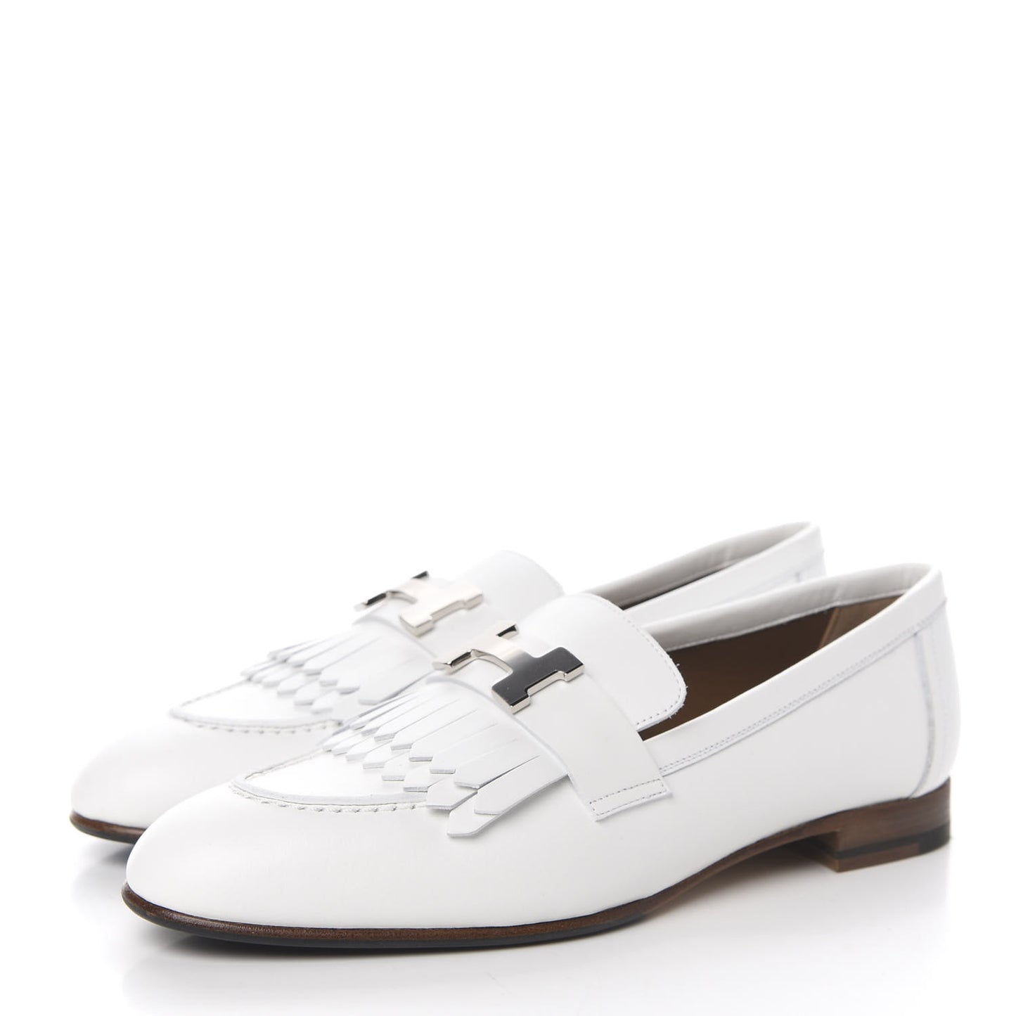 Calfskin Womens Royal Loafers 36.5 White