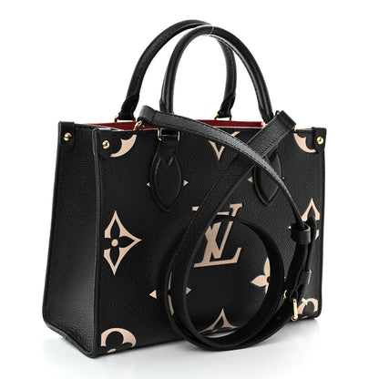 Louis Vuitton Empreinte Monogram Giant Onthego PM Black Beige 3 of 9