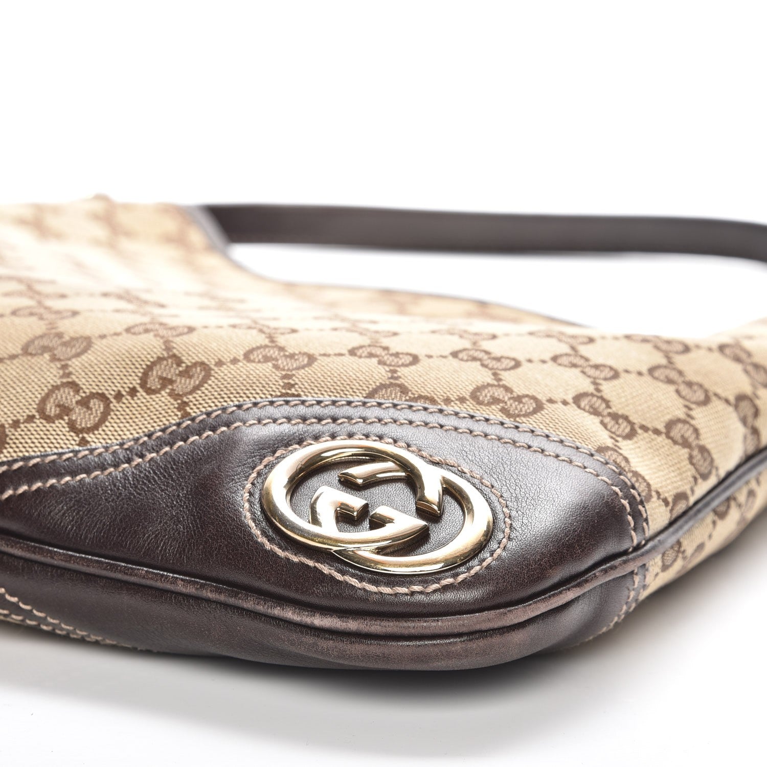 Gucci Monogram Medium New Britt Hobo Dark Brown 10 of 10