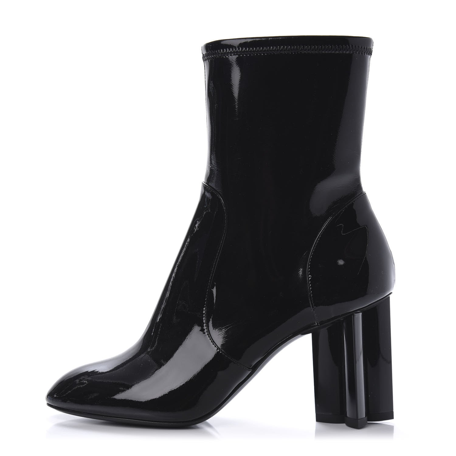 Louis Vuitton Patent Silhouette Ankle Boots 38.5 Black 1 of 8