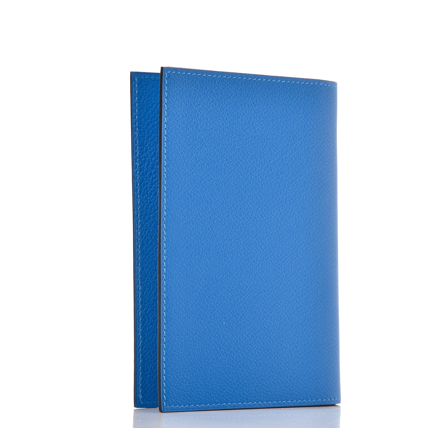 Hermes Evercolor MC2 Magellan Passport Holder Bleu Hydra 3 of 8