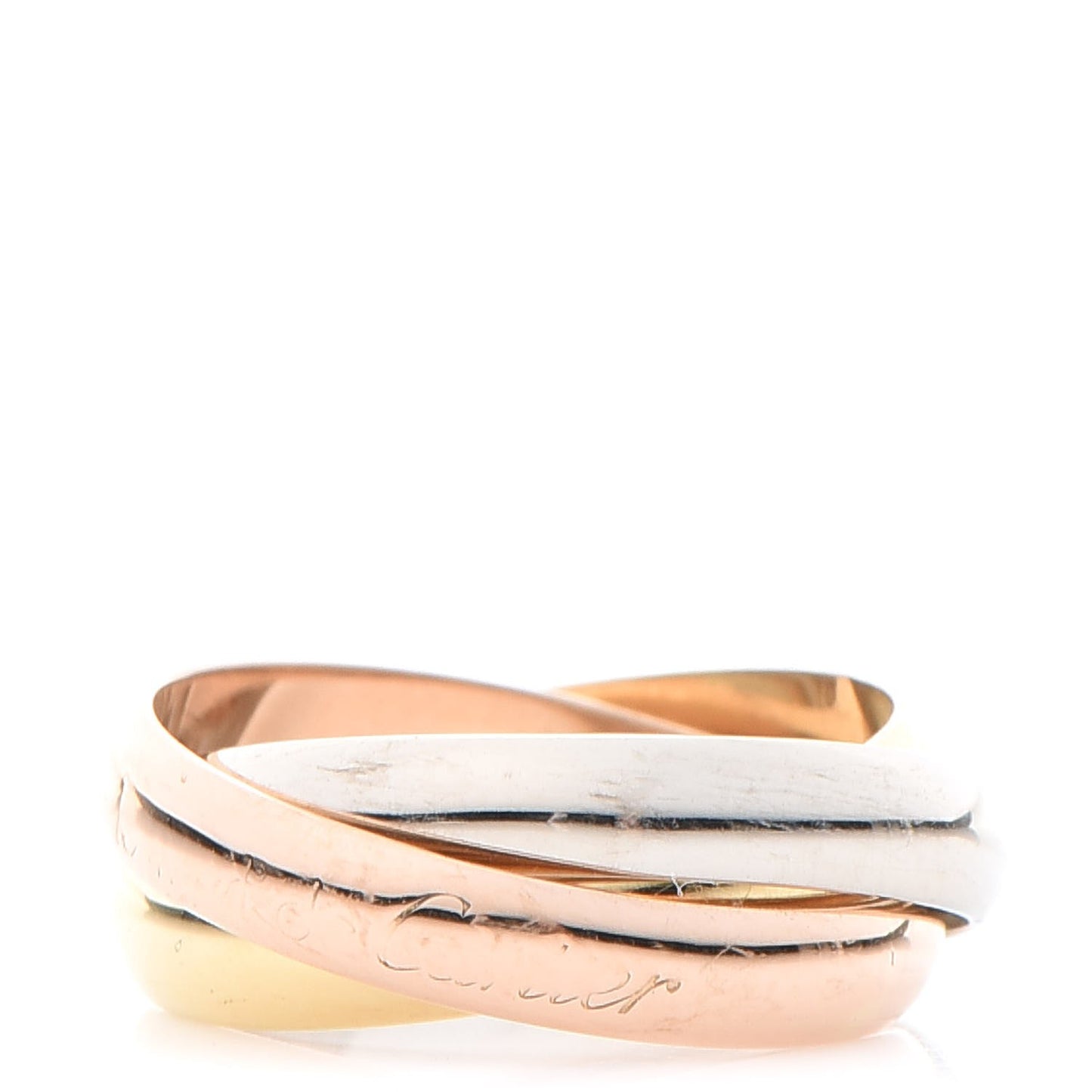 18K Pink Yellow White Gold Small Trinity Ring 51 5.75