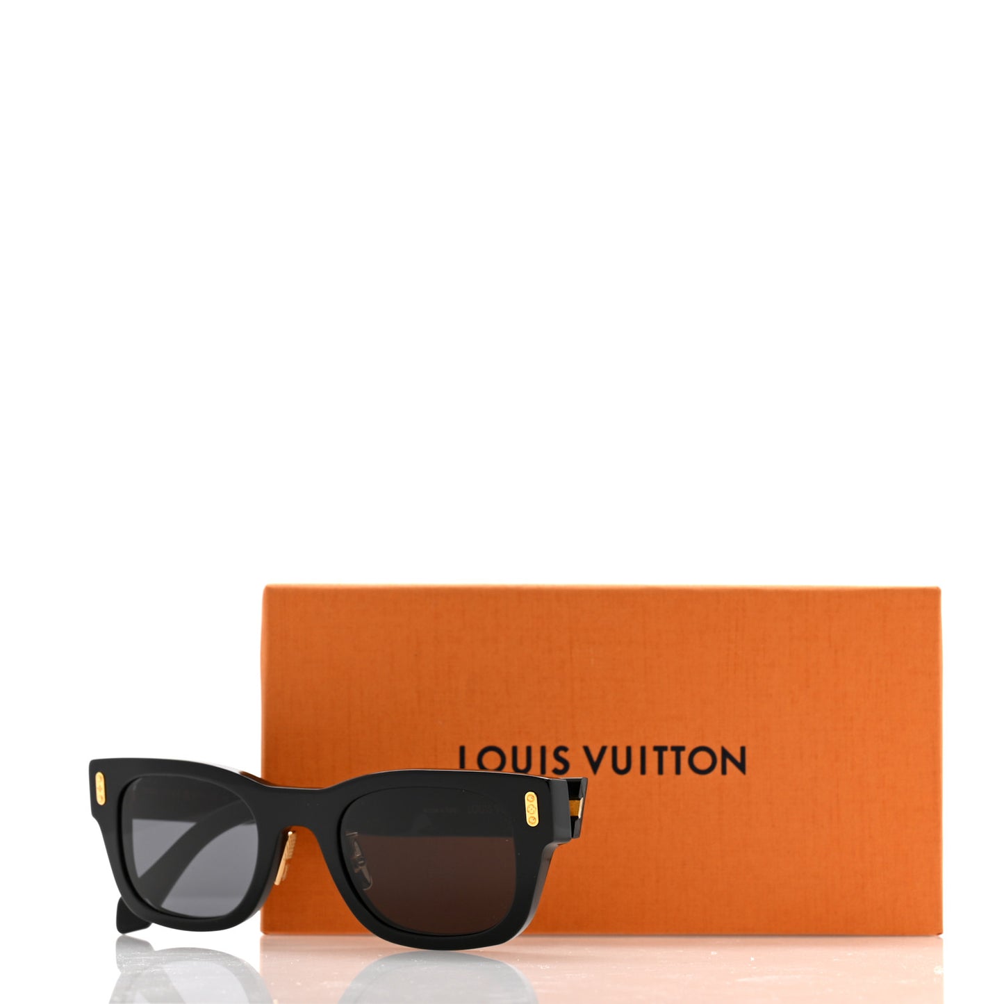 Acetate LV Confidence Square Round Sunglasses Z2126U Black