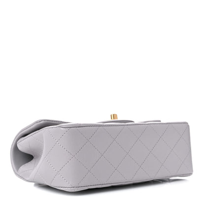 Chanel Lambskin Quilted Mini Top Handle Rectangular Flap Grey 4 of 10