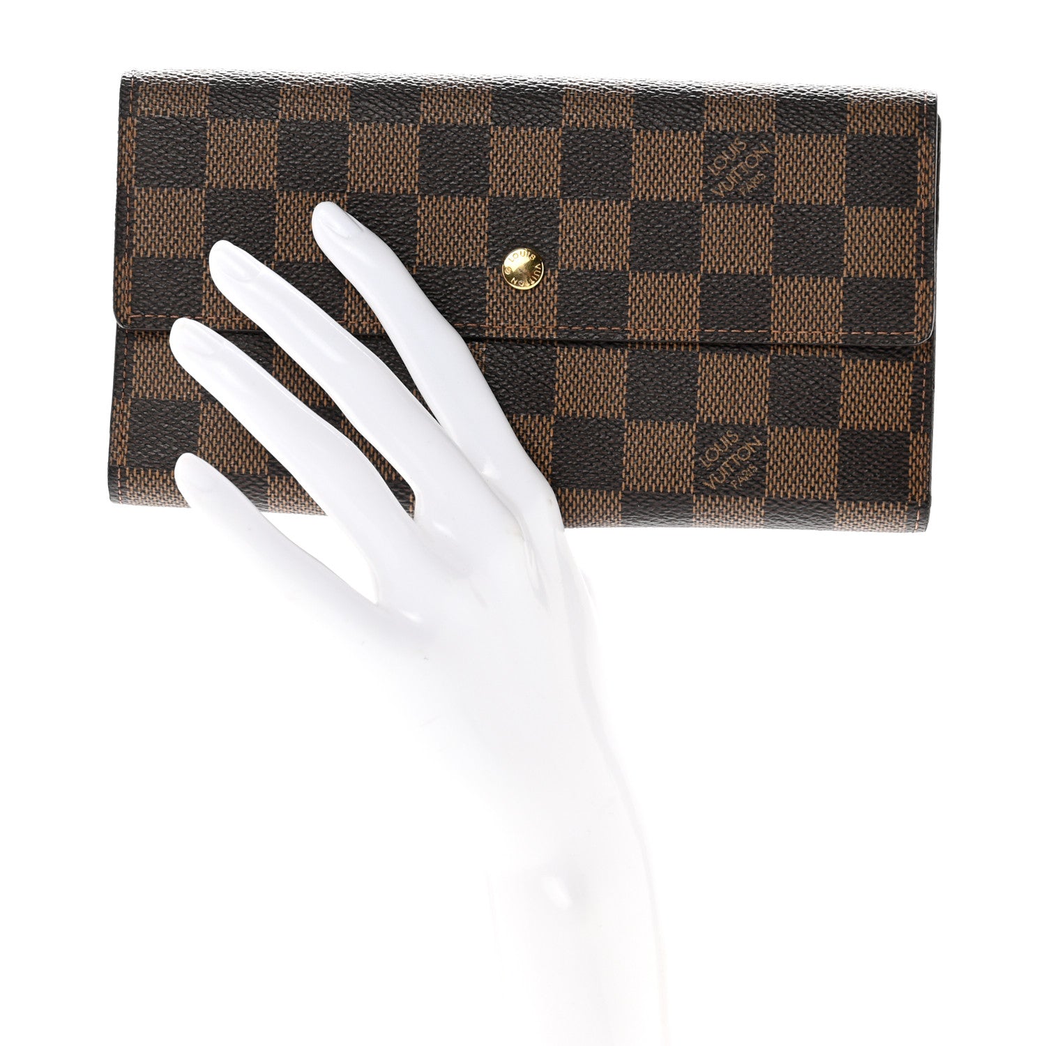 Louis Vuitton Damier Ebene Porte Tresor International Wallet 2 of 9