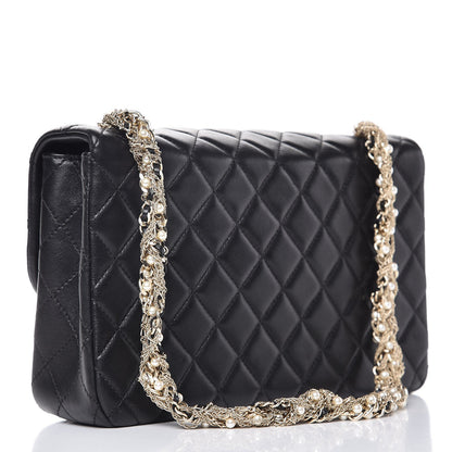 Chanel Lambskin Quilted Medium Westminster Pearl Flap Black 3 of 7