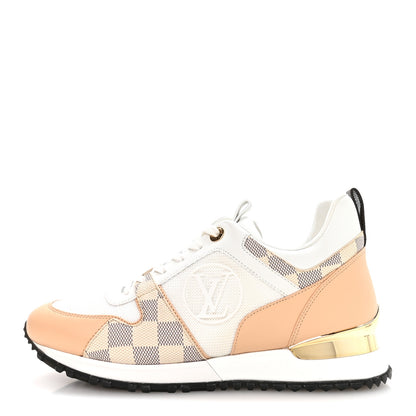 Louis Vuitton Calfskin Damier Azur Run Away Sneakers 38 White 1 of 9