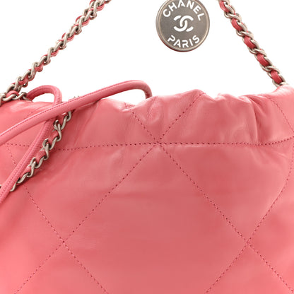 Chanel Shiny Calfskin Quilted Mini Chanel 22 Pink 8 of 11