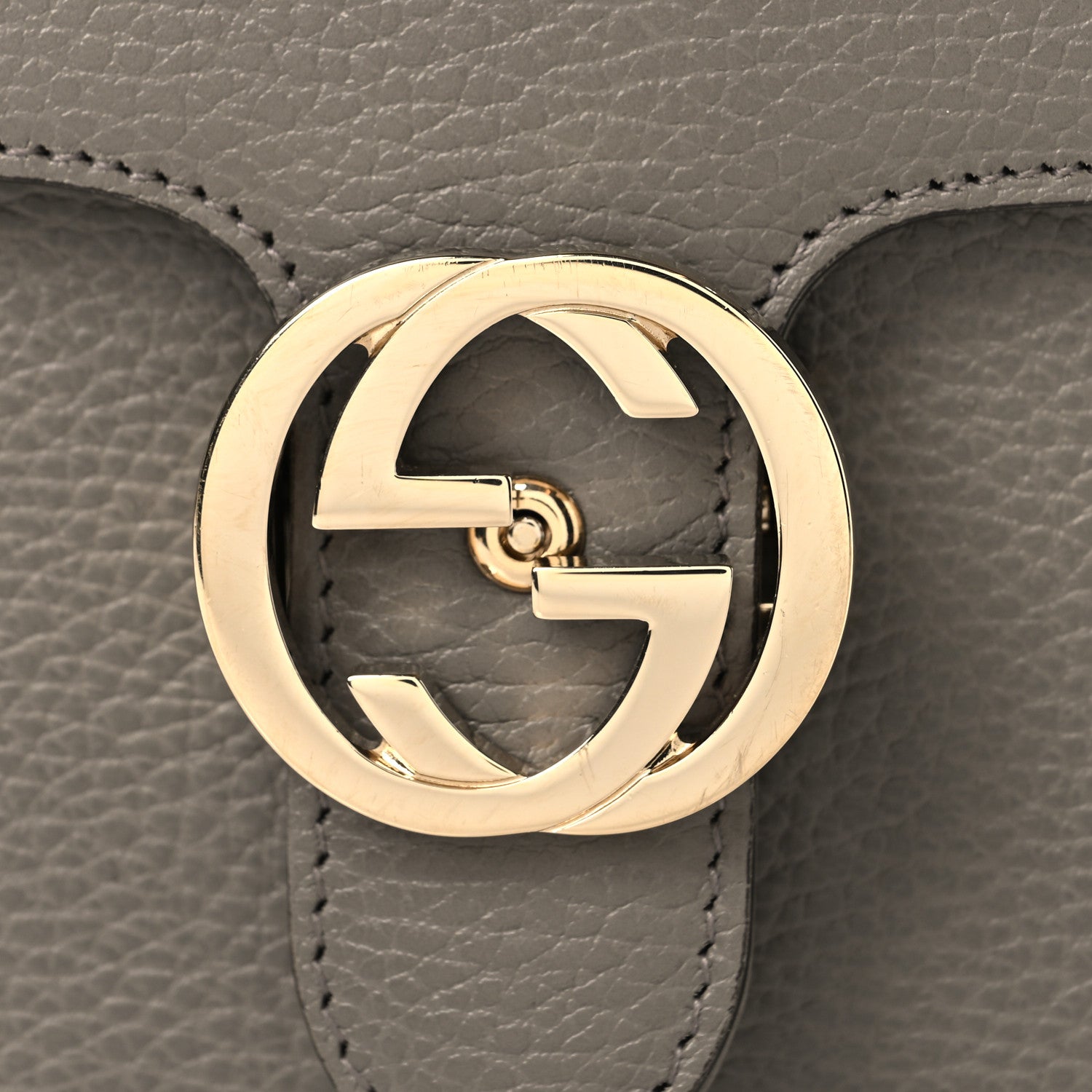 Gucci Dollar Calfskin Small Interlocking G Shoulder Bag Loess 8 of 10