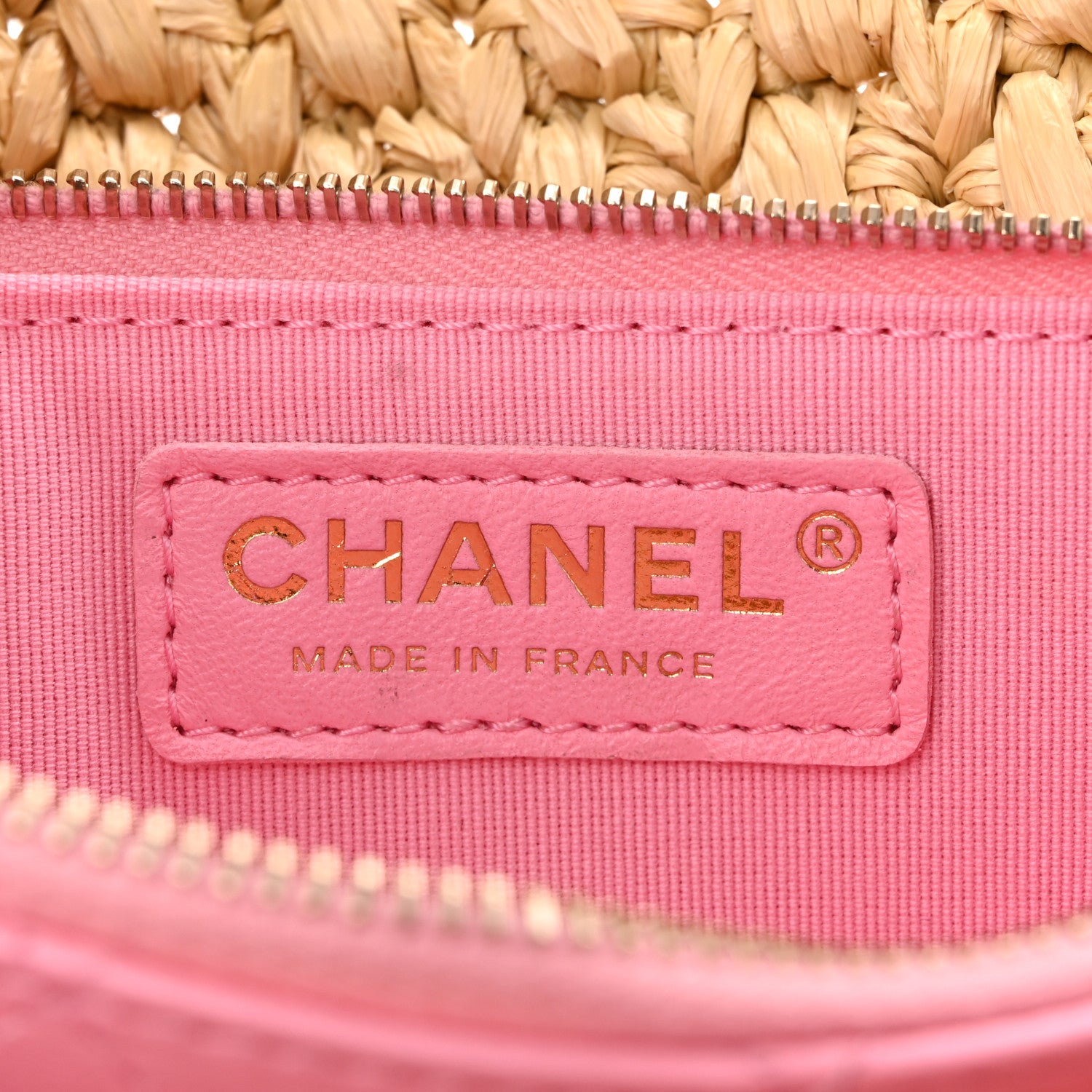 Chanel Raffia Chain Venice Beach Flap Bag Beige Pink 6 of 11