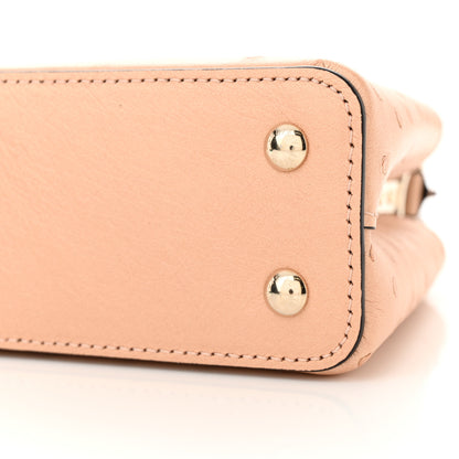 Louis Vuitton Ostrich Capucines Mini Rose Champagne 9 of 10