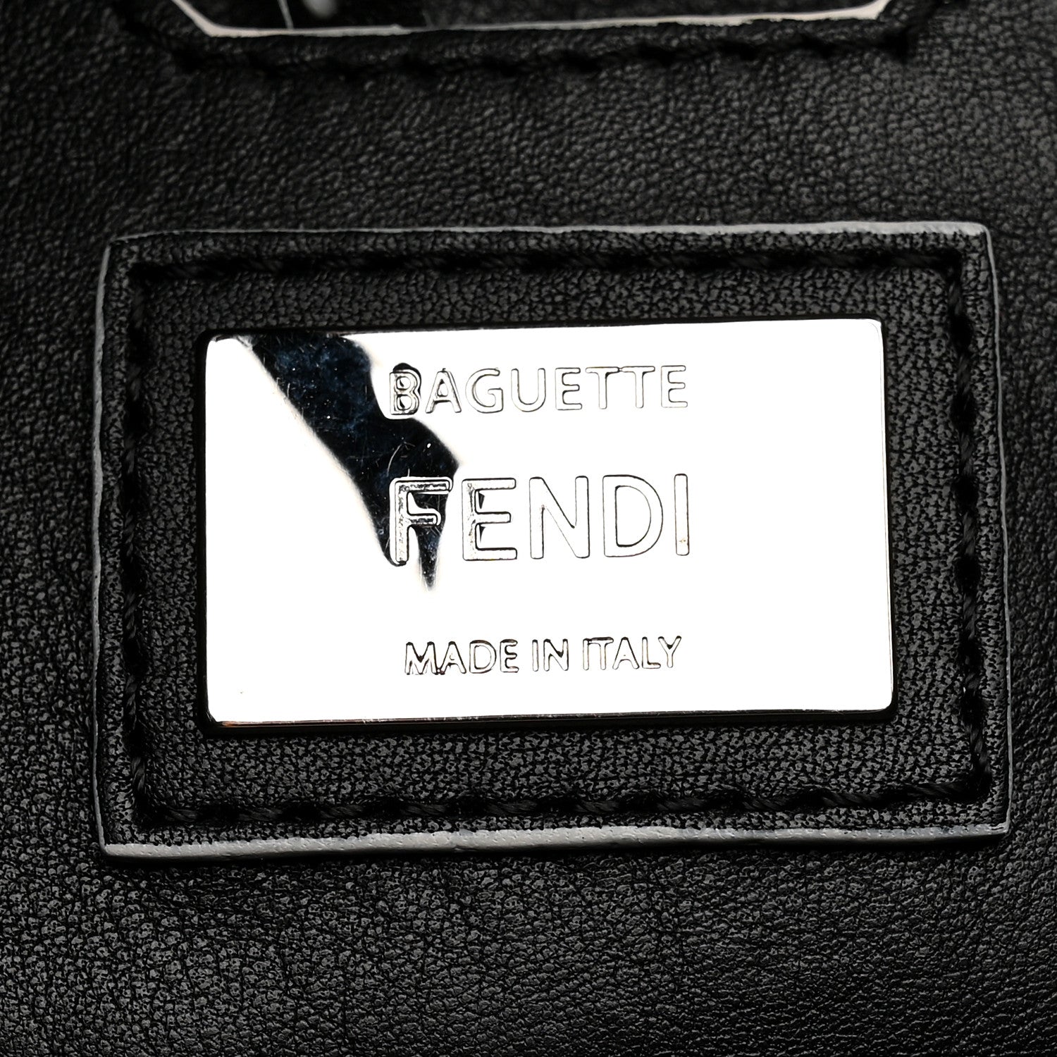 Fendi Vitello Dolce Elite Monster Eyes Bi-Color Baguette Black Yellow 13 of 21