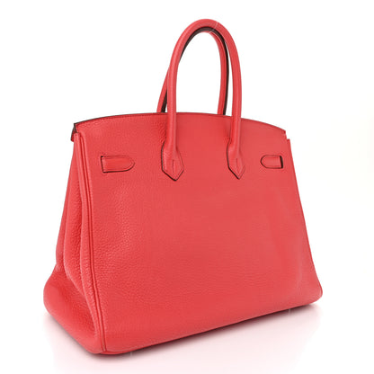 Hermes Taurillon Clemence Birkin 35 Bougainvillea 2 of 12