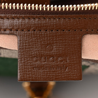 Gucci GG Supreme Monogram Azalea Calfskin Web Medium Jackie 1961 Hobo Beige Ebony Brown Sugar 6 of 11