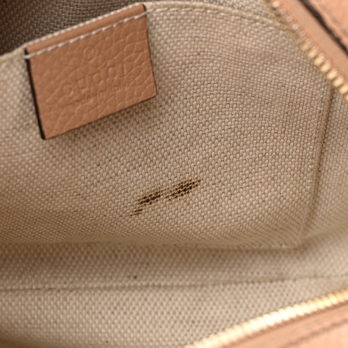 Pebbled Calfskin Small Soho Disco Bag Camelia