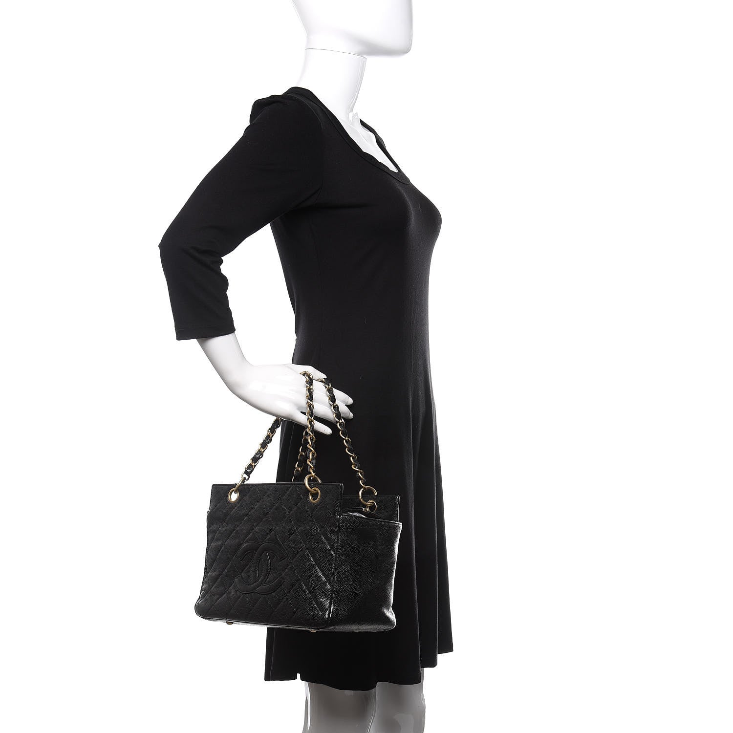 Chanel Caviar Quilted Petit Timeless Tote PTT Black 2 of 14