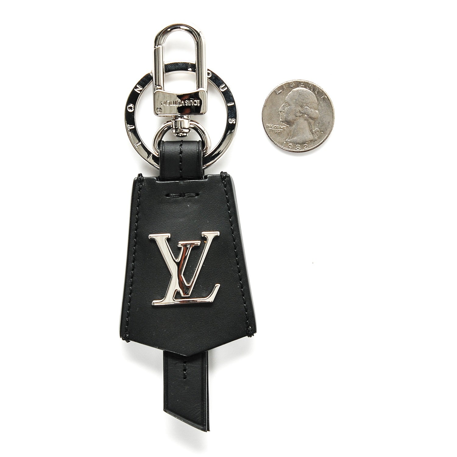 Louis Vuitton Leather Clochette Key Holder Black 2 of 5