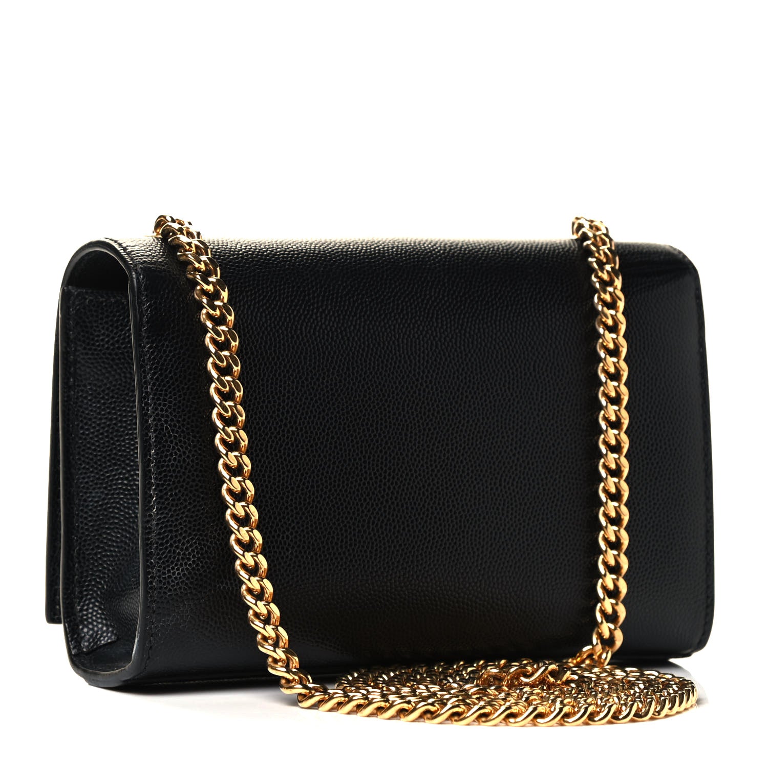 Saint Laurent Grain De Poudre Small Monogram Kate Satchel Black 2 of 4