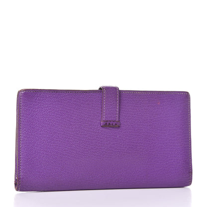 Hermes Chèvre Mysore Bearn Gusset Wallet Parme 3 of 23