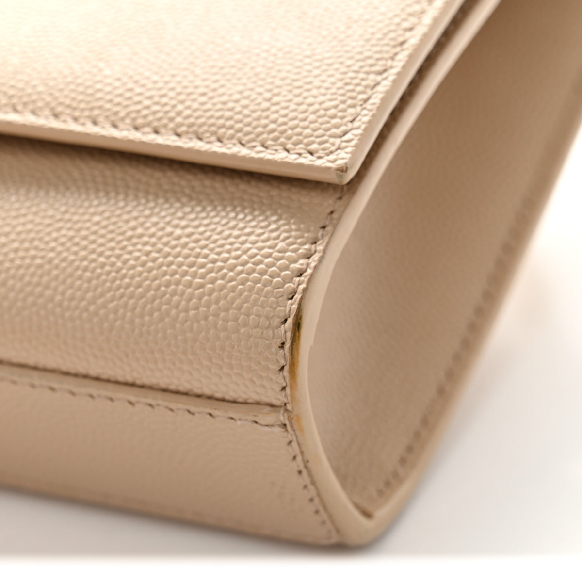 Saint Laurent Grain De Poudre Small Monogram Kate Satchel Nude Powder 11 of 11
