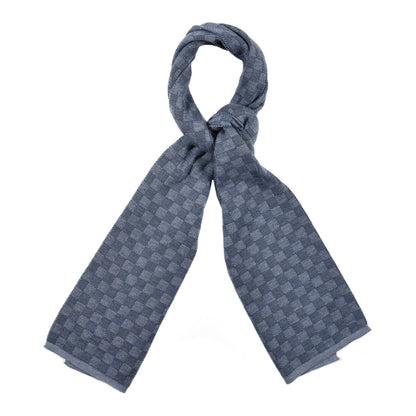 Louis Vuitton Wool Petit Damier Graphite Scarf Light Blue 1 of 5
