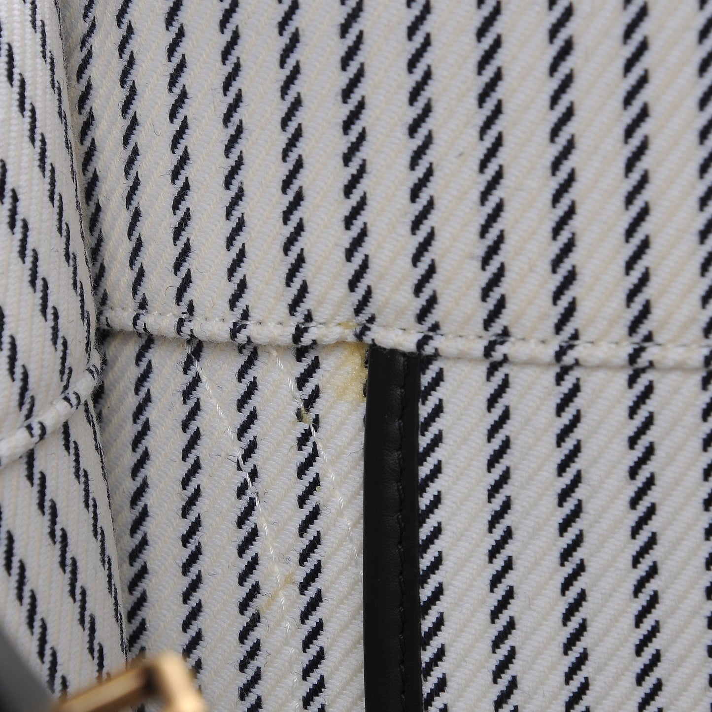Cotton Canvas Striped Medium Phantom Luggage White Navy