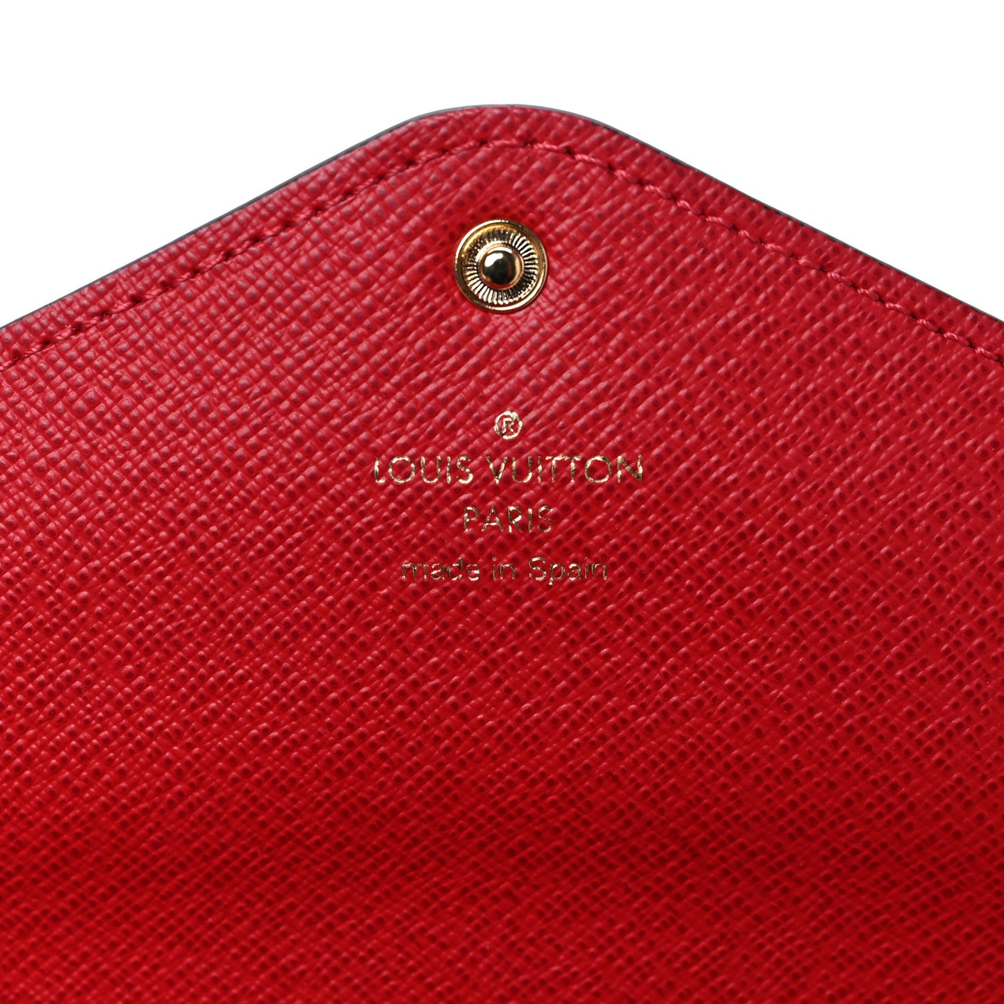 Damier Ebene Josephine Wallet Red