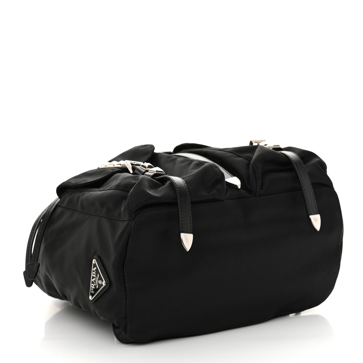 Nylon New Vela Studded Backpack Black