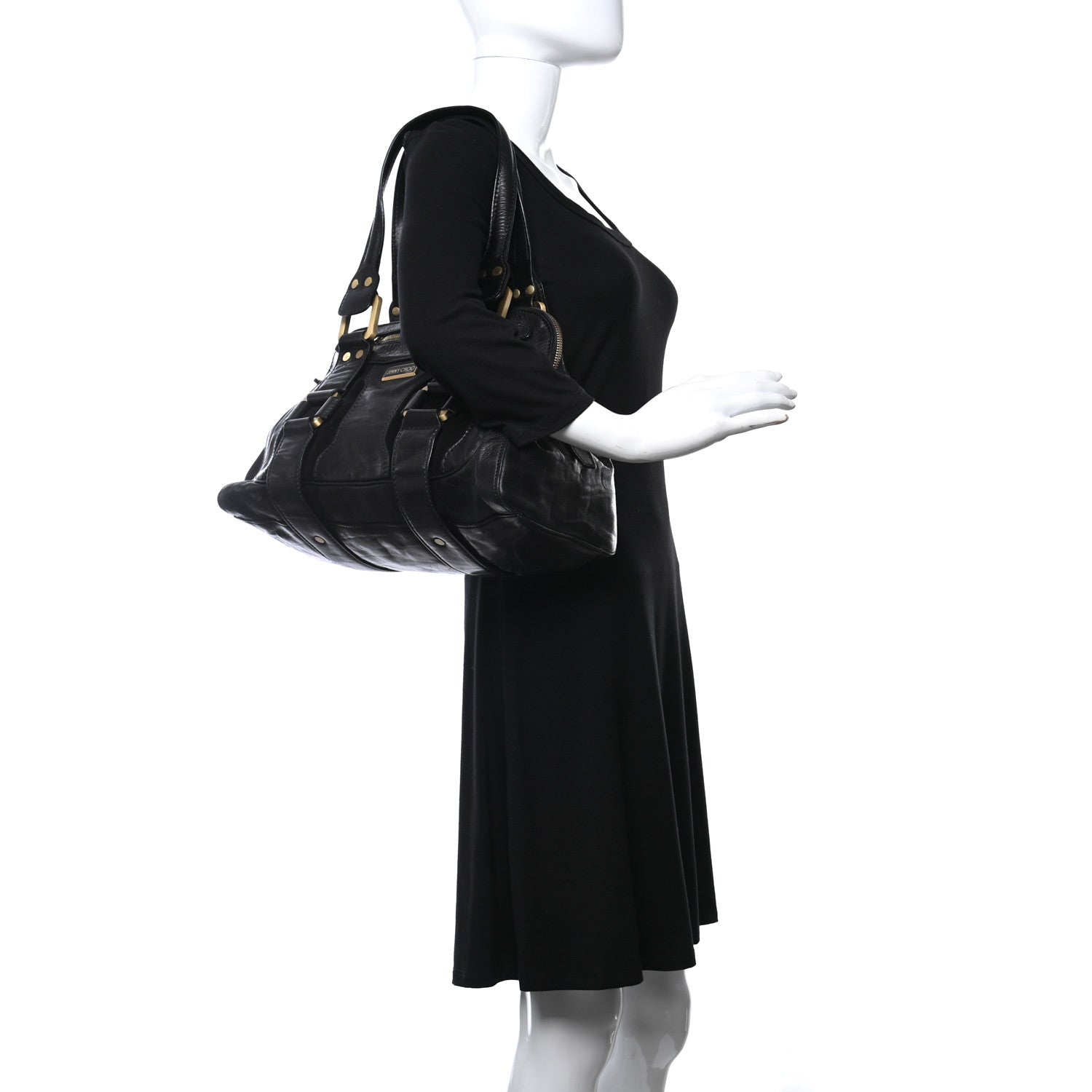 Jimmy Choo Calfskin Mahala Black 2 of 8