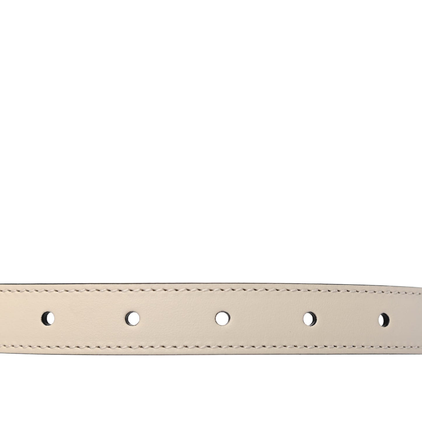 Plutone Calfskin Double G 20mm Belt 80 32 Mystic White